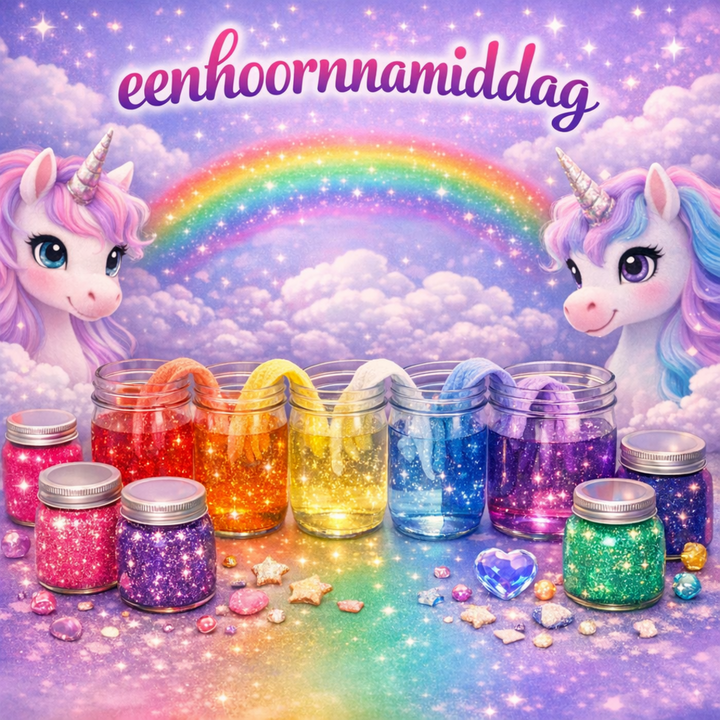 Eenhoorns met regenbogen