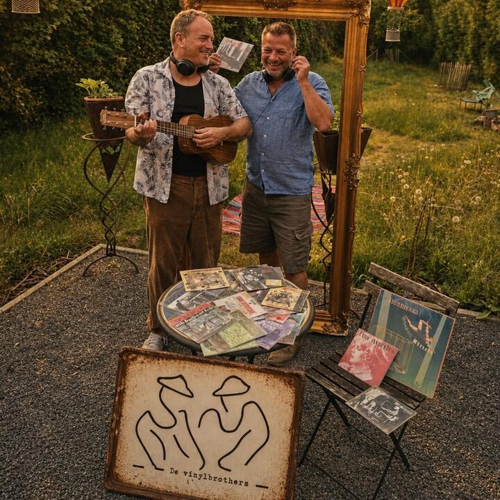 Luckas Moens (56) en Bartelomeüs Moens(52) zijn brothers in arms achter een draaitafel. Met een bakfiets, bakken singles en een koppel platenspelers maken de Vinylbrothers muziek tastbaar. Het publiek mag zelf zelf de plaatjes kiezen en zij rijgen ze naadloos aan elkaar. Zo worden de Vinylbrothers als het ware een levende jukebox, die inspeelt op de aanwezigen en zorgt voor een vlotte, gezellige, participative en verbindende rode draad doorheen het volledige evenement. De Vinylbrothers VZW is weliswaar een