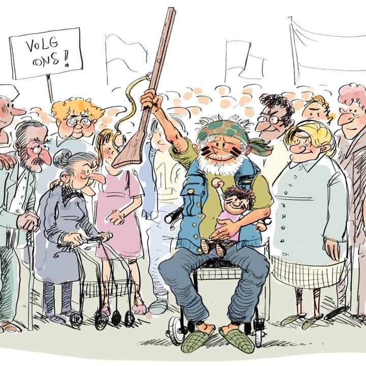 Wat als de senioren de macht grijpen? Edgard Eeckman leidt de Rimpelrevolutie.