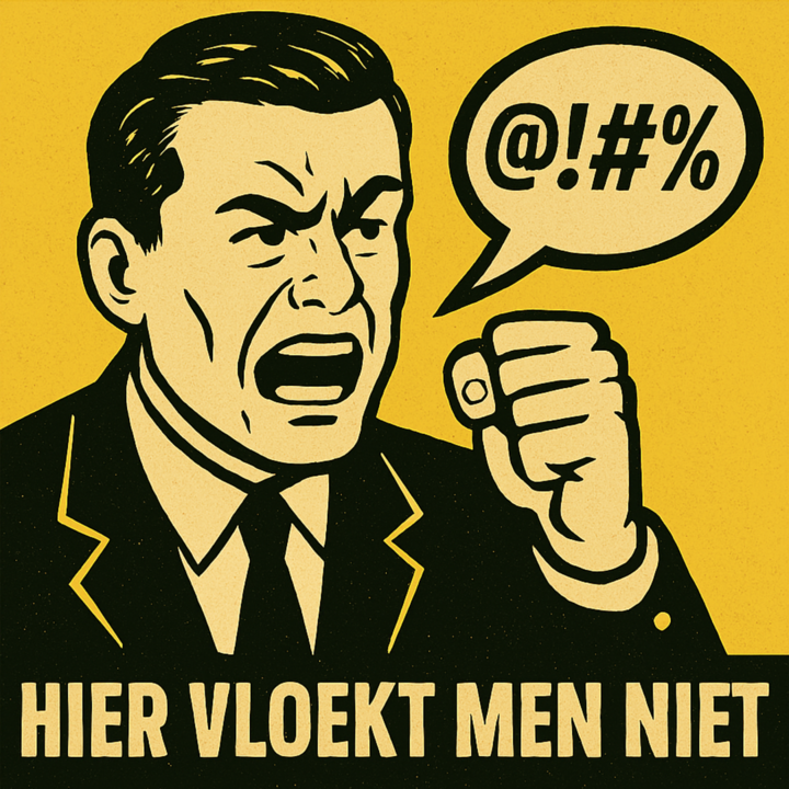 Een vloekend persoon