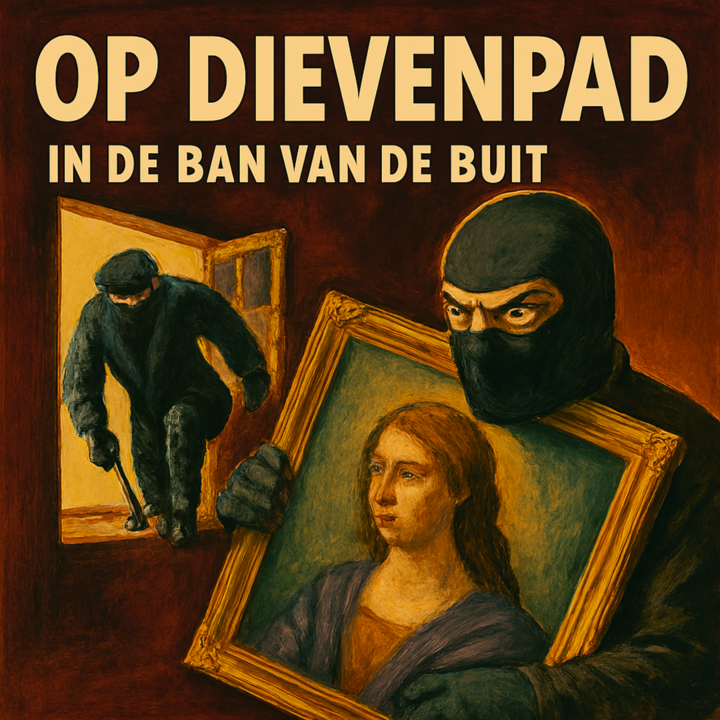 Gemaskerde dieven met hun buit