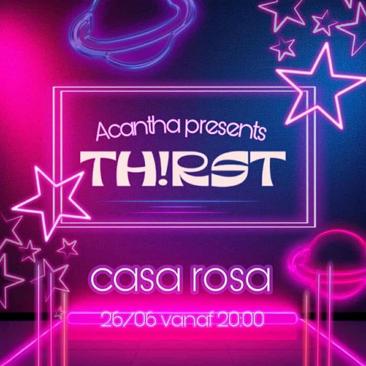 Affiche TH!RST - party studentenvereniging Acantha