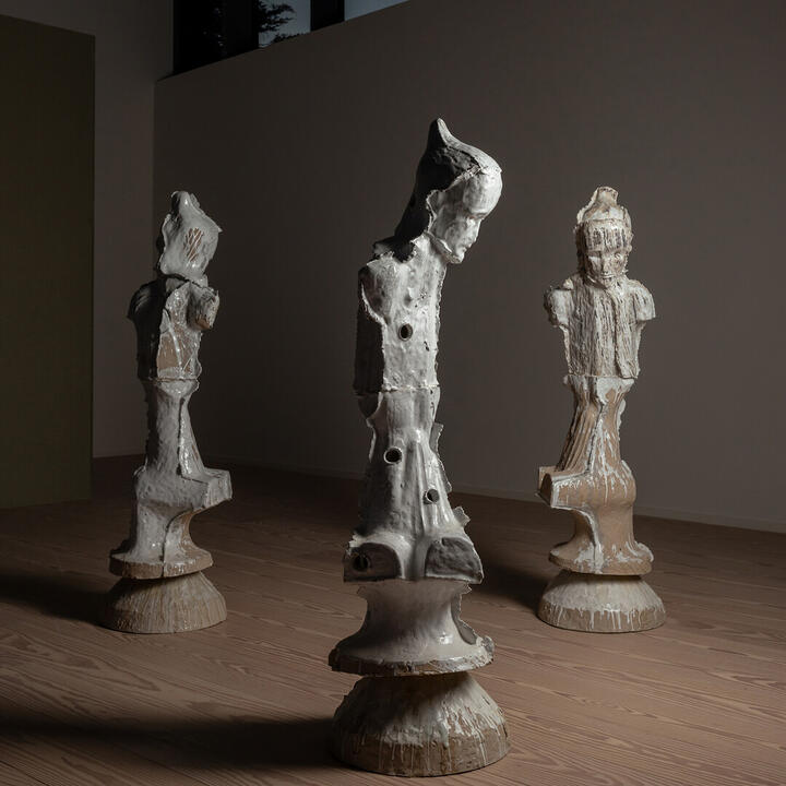 'Monks', three sculptures by Johan Tahon