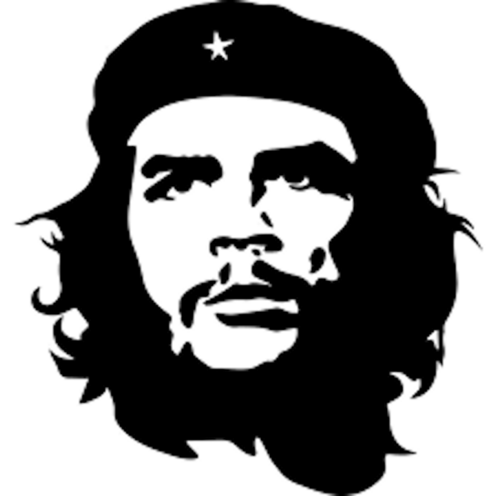 tekening van Che Guevara gebaseerd op bekende foto