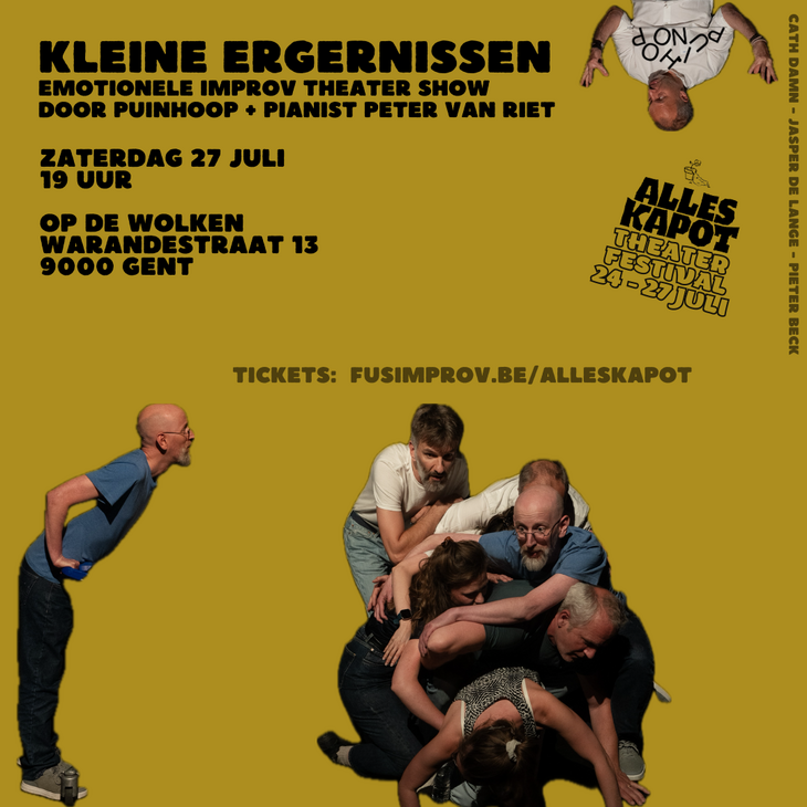 Puinhoopspelers op een flyer