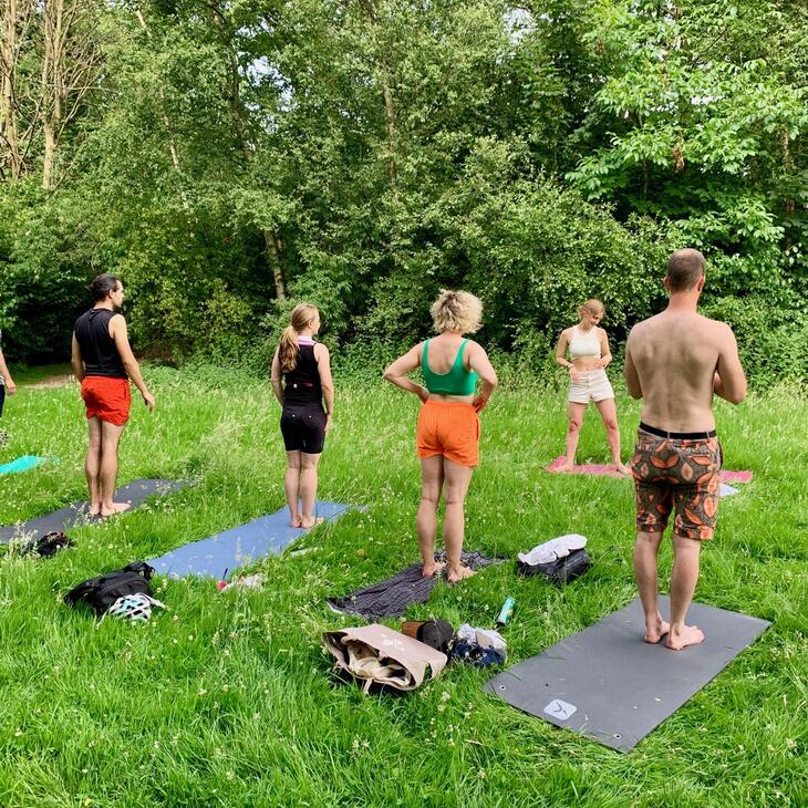 yoga in het park